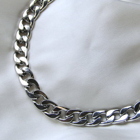 Silver James Cuban Chain Necklace