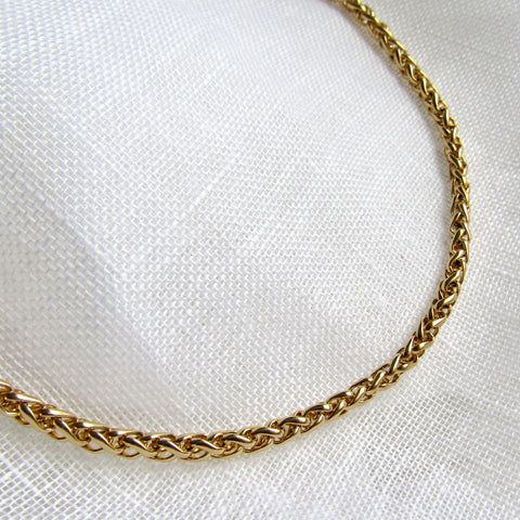 Gold Woven Chain Necklace