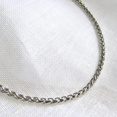 Silver Woven Chain Necklace