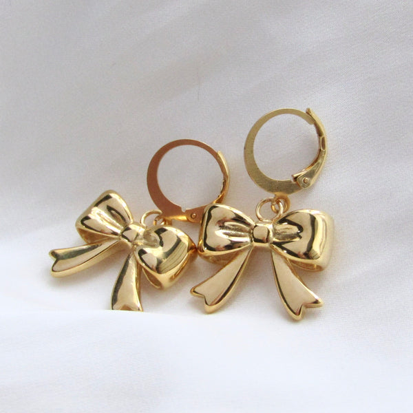 Cutesy Bow Mini Hoop Earrings