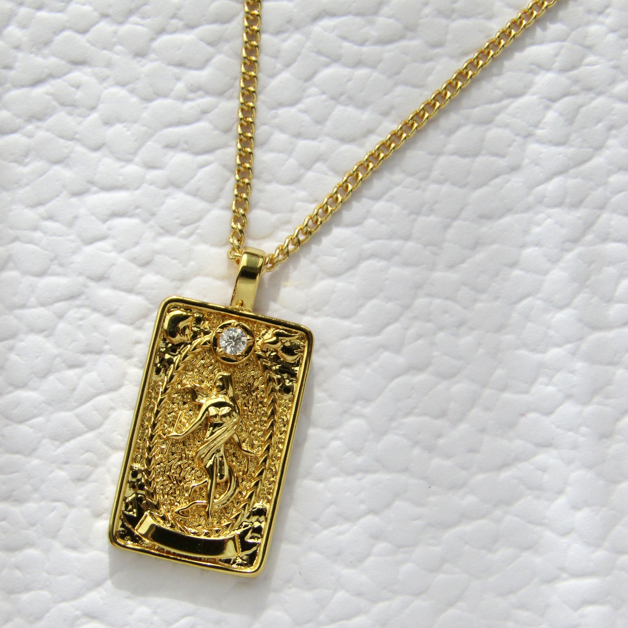 The World Tarot Card Pendant Necklace