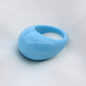 Sky Blue Acrylic Dome Ring