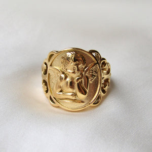 Gold Angel Ring