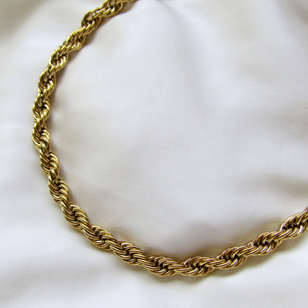 Gold Rope Chain Necklace