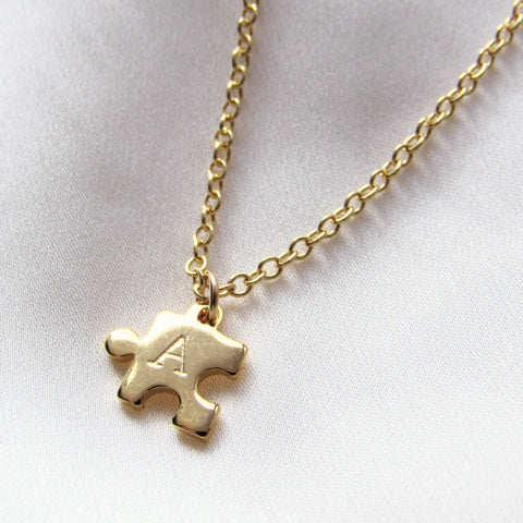 Gold Puzzle Piece Necklace