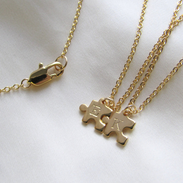 Gold Puzzle Piece Necklace