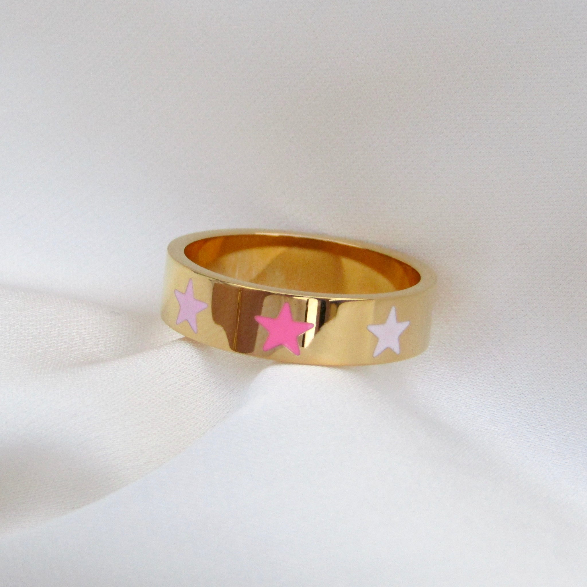 Pastel Star Band Ring