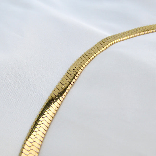 Thin Gold Snake Chain Necklace