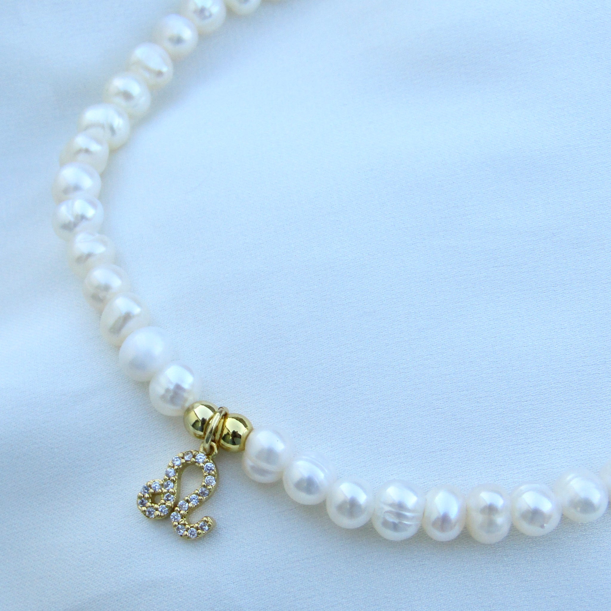 Gold Zodiac Pearl Necklace