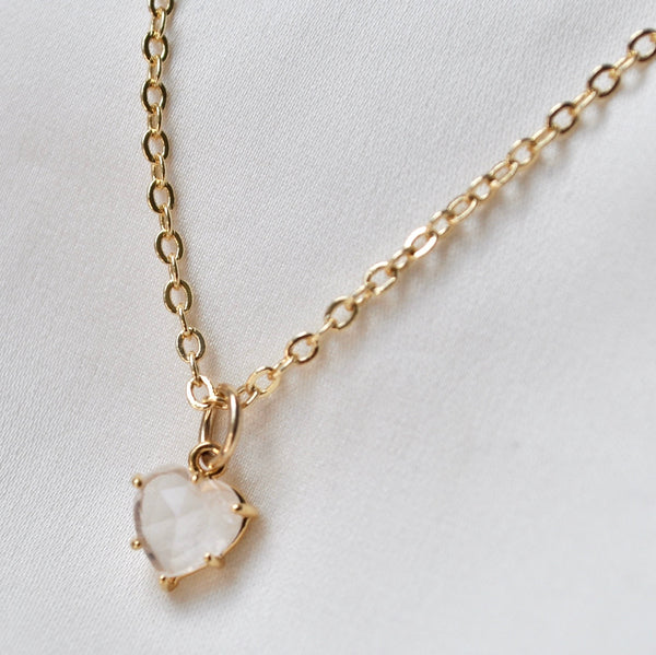 Rose Quartz Heart Necklace