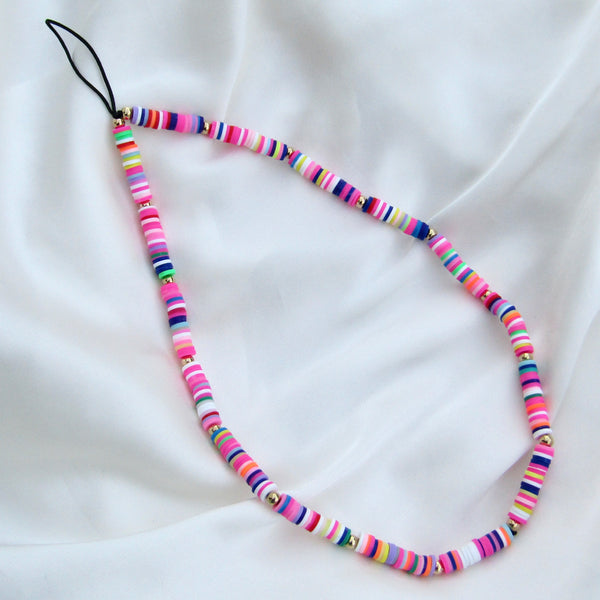 Bright Beaded Phone Strap