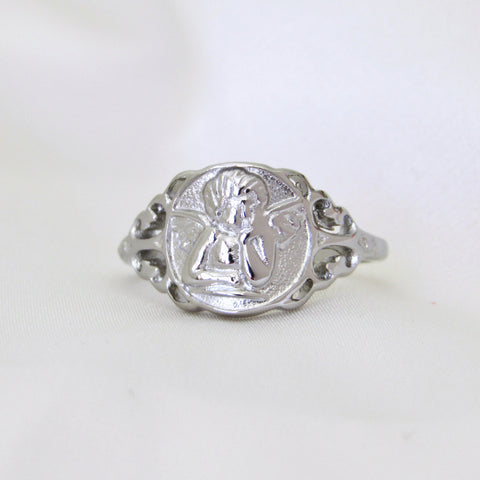 Silver Mini Angel Ring