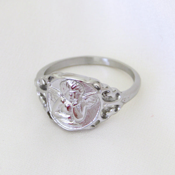 Silver Mini Angel Ring