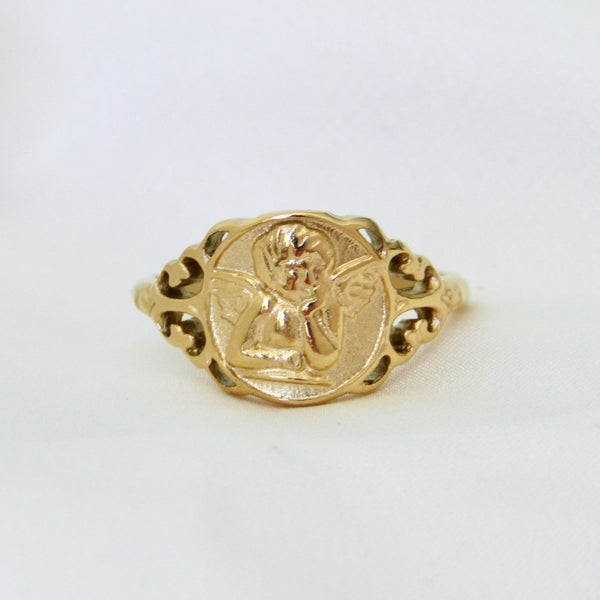 Gold Mini Angel Ring