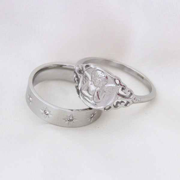 Silver Mini Angel Ring