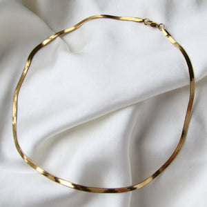 Thin Gold Snake Chain Necklace