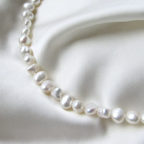 Oblong Pearl Necklace