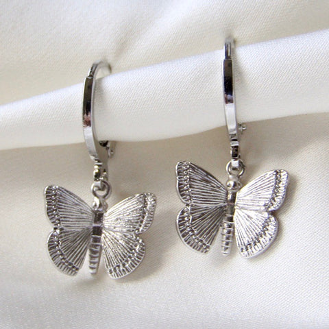 Silver Butterfly Huggies