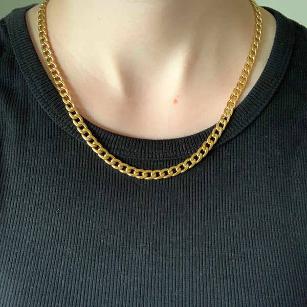 Gold Cuban Chain Necklace