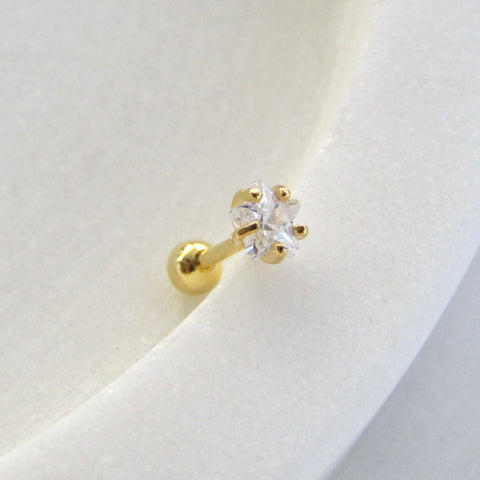 Gold Petra Star Cartilage Earring