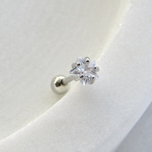 Silver Petra Star Cartilage Earring