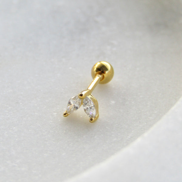 Gold Myrtle Cartilage Earring