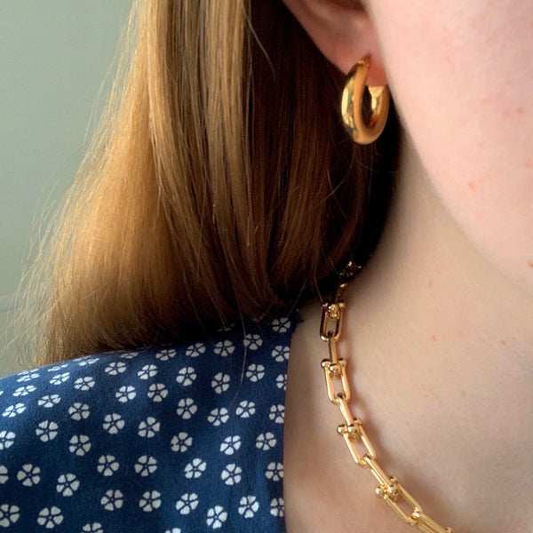 Chunky Gold Hoops