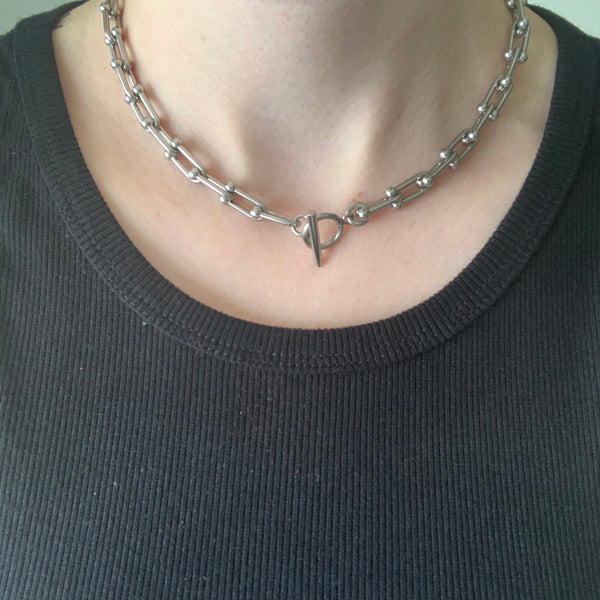 Chunky Silver Chain Necklace