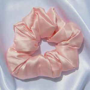 Light Pink Silk Hair Scrunchie