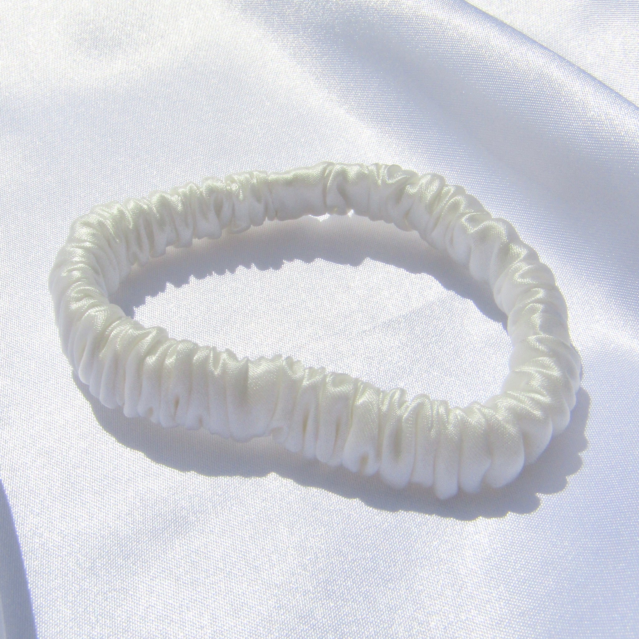 White Silk Hair Tie