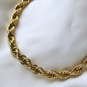 Gold Rope Chain Necklace