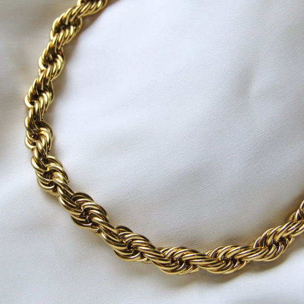 Gold Rope Chain Necklace