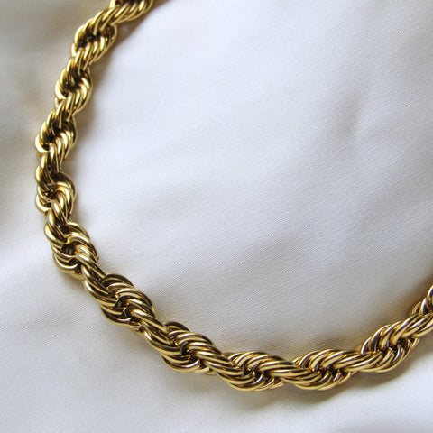 Gold Rope Chain Necklace