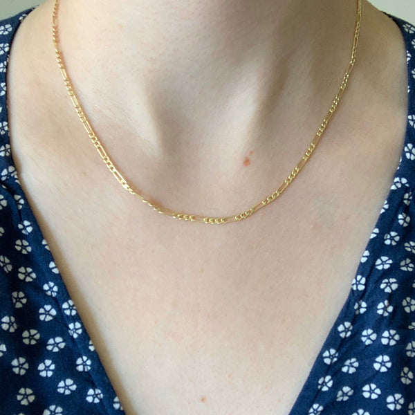 Gold Figaro Chain Necklace