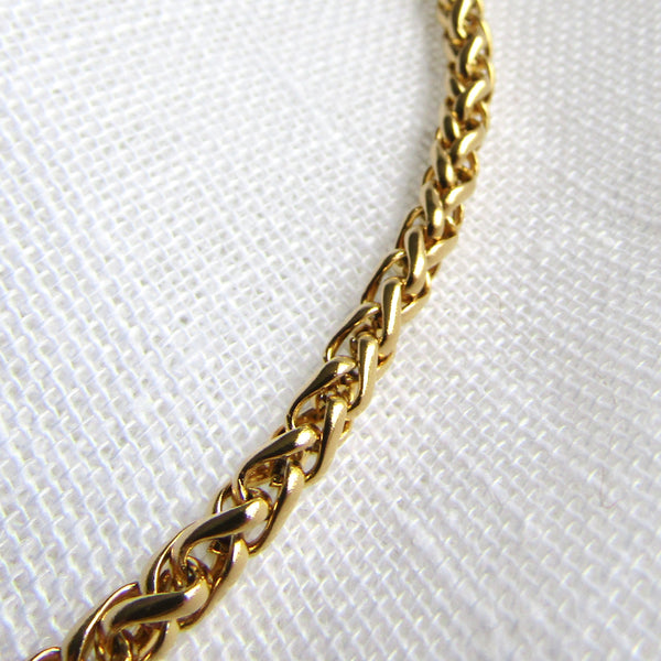 Gold Woven Chain Necklace