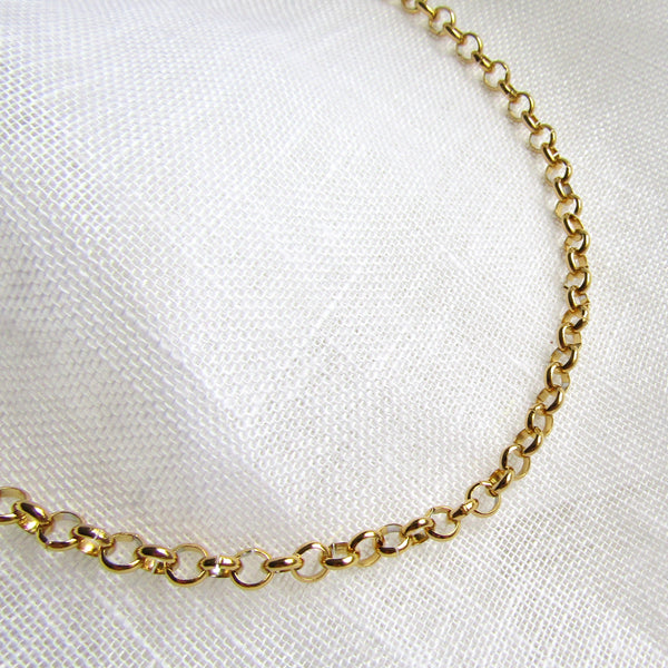 Gold Rolo Chain Necklace