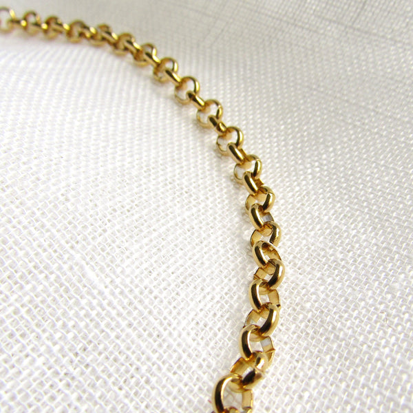 Gold Rolo Chain Necklace