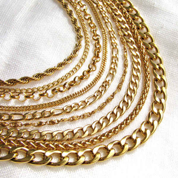 Gold Woven Chain Necklace