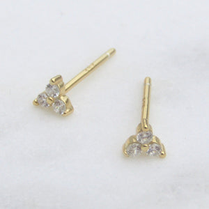 Gold Trefoil Studs