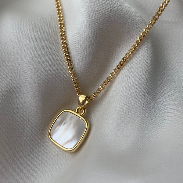 Gold Mother of Pearl Necklace