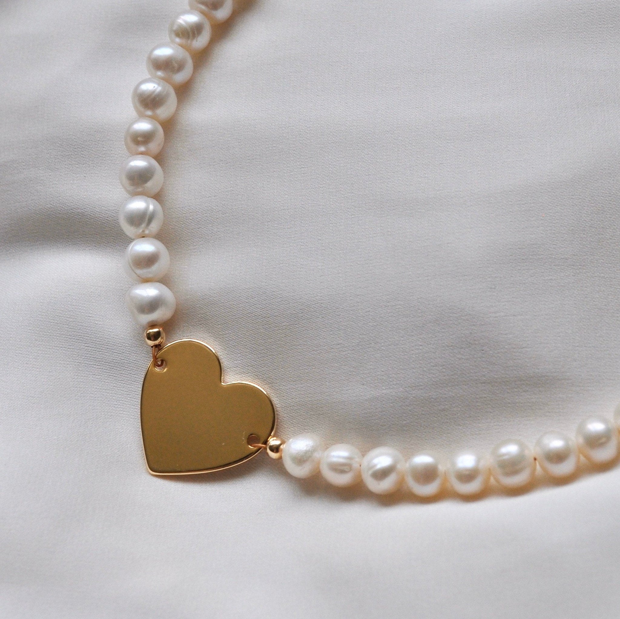 Heart Pearl Necklace