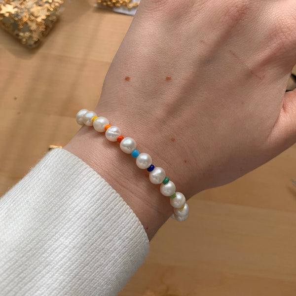 Rainbow Pearl Bracelet