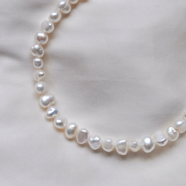 Oblong Pearl Necklace