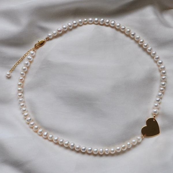 Heart Pearl Necklace