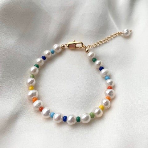 Rainbow Pearl Bracelet